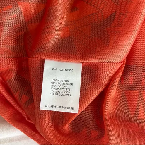 Lucy & Co. •Navy & Orange•Egyptian Print Dress•Sz 6 Blue