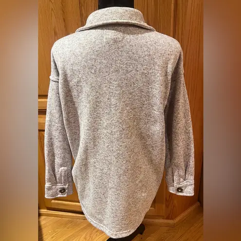 Madewell  MWL (Re)sourced Sweater Fleece‎ Shirt-Jacket in Heather Pale Thistle XS