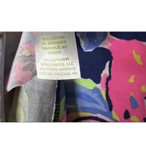 Lilly Pulitzer  Keria Top Nauti Navy Capri Soleil XXS WORN ONCE VIBRANT COLORS