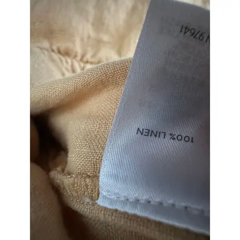 PureJill Orange Yellow Garment Dyed Linen Cropped Loose Pants Women Large Pet Size undefined