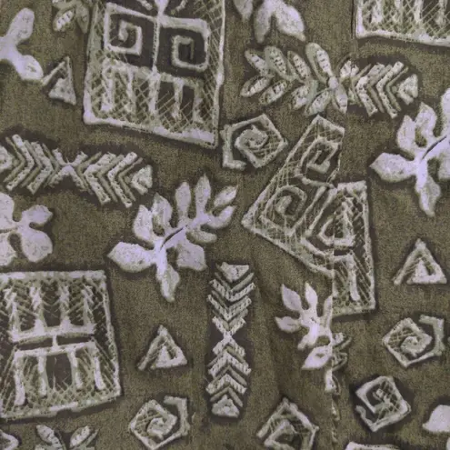 Hilo Hattie Vintage A Line Dress Green Hawaiian Mini Scoop Neck Sleeveless Zip 4 Size M