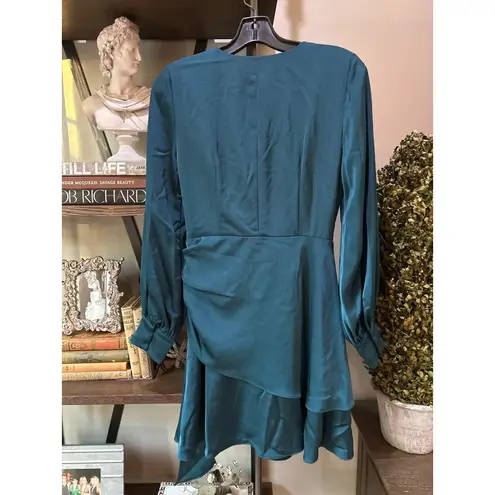 Sachin + Babi Daria Satin Crepe Mini Dress Bottle Green Womens Size 4