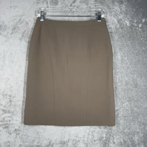 Giorgio Armani Skirt Womens 0 38 Brown Pencil Straigtht Classic Essential Career