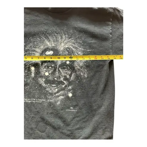 Vintage 1993 Albert Einstein Galaxy Graphic T Shirt Justin Bieber Size Medium Black