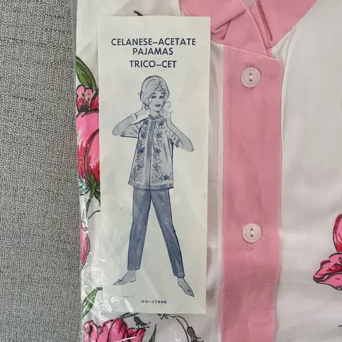 NIP NOS Vintage 60s Casa Modes 2pc Pajama Lounge Set 34 S Pink
