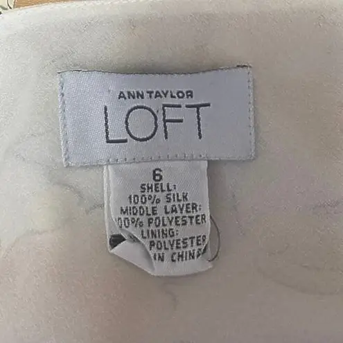 Ann Taylor LOFT Yellow 100% Silk Floral Sleeveless Cami Camisole Mini Dress 6