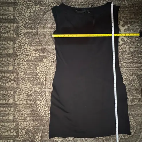 Max Mara Weekend Women’s Size S Black Tie Neck Sleeveless Sheath Fleece Dress