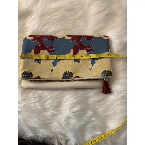 Rachel Pally Foldover Clutch – Canvas & Vegan Leather – 10" x 6.5"