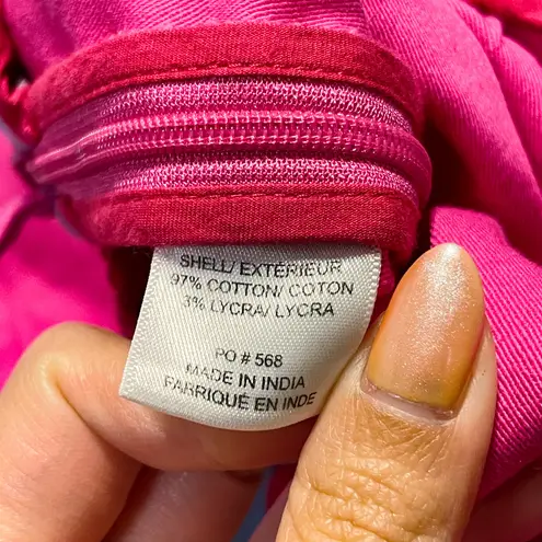 Frances Valentine Lucy Stretch Cotton Straight Crop Pants Size 0 Pink