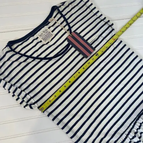 Jack Wills NWT Blue & White Stripe Short Sleeve Mini Peplum Dress Size 4