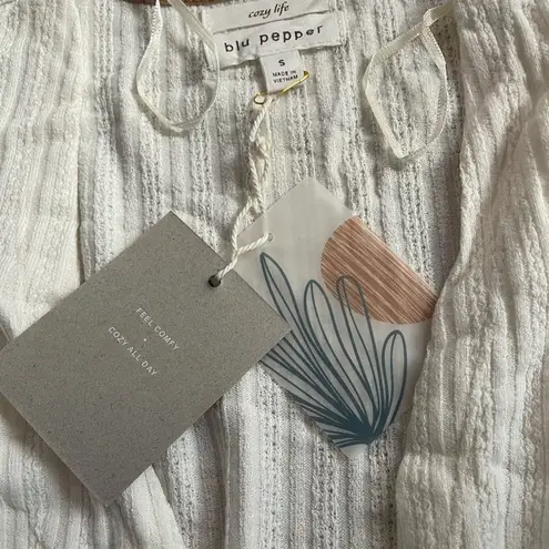 Blu Pepper NWT  Cream Cozy Cardigan ~ Size Small