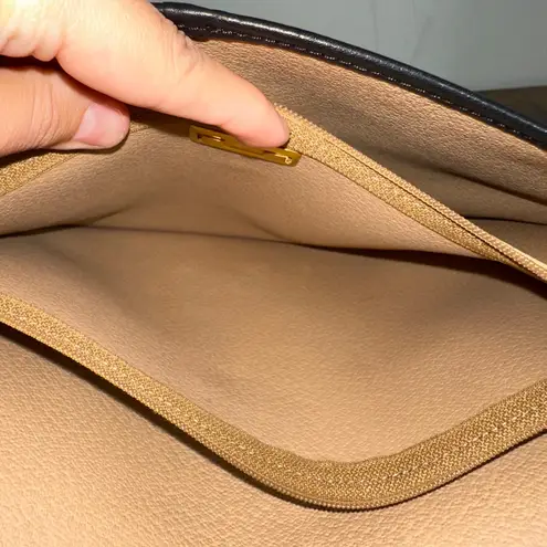 Dior Vintage Christian Monogram Chain Shoulder Bag Black Clutch