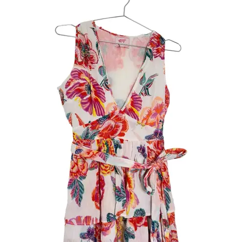 Banjanan Eliza Floral Tiered Maxi Dress Red Size XXS