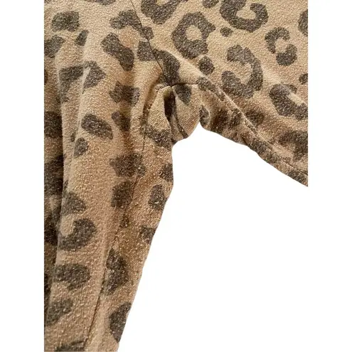 secret treasures 2pc  Lounge Set Joggers Cropped Sweatshirt Leopard Print Sleep