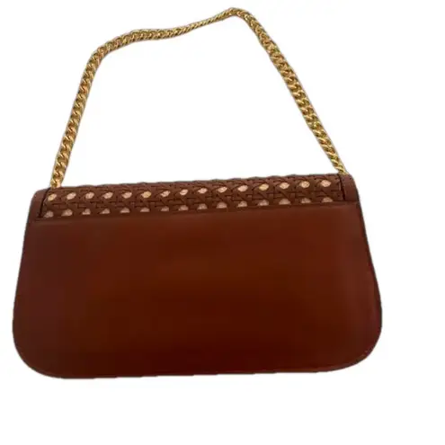 LAUREN Ralph Lauren Woven Medium Tanner Shoulder Bag NWT Brown