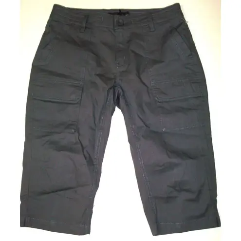 prAna Womens 8 New NWT Gray Hike Shorts Pocket Long UPF 40 Trail Elle Knicker