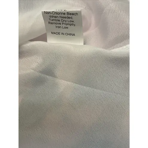 Clarisbelle Womens Long Sleeve Button Up Tie Waist Chiffon Dress Tie Dye Sz S