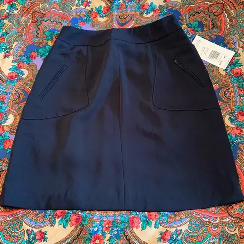 Harvé Benard Harve Bernard Navy Blue A Line Skirt NWT