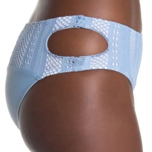 Ella Moss heart keyhole bikini bottom blue