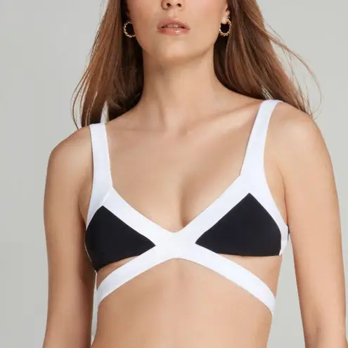 Agent Provocateur Mazzy Black & White Bikini Top Size: 2 / US: 4 NWT