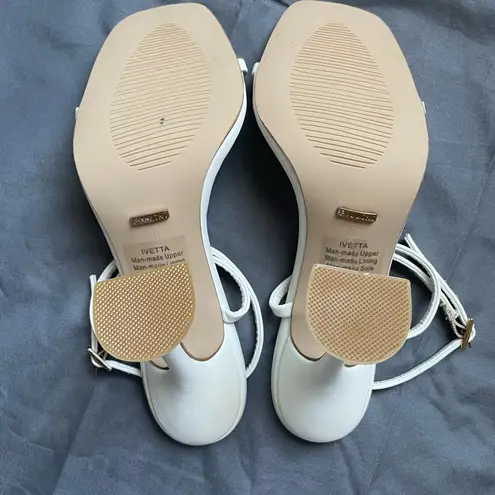 Billini White Strappy Heels with Stiletto Size 6
