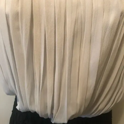 L'Agence L’AGENCE Silk Chiffon Textured Pleated Midi Dress Sz.4 Sleeveless Pin-tucks Grey