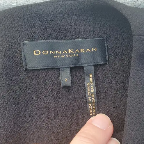 Donna Karan Black Label High Low Short Sleeve Dress with Pockets