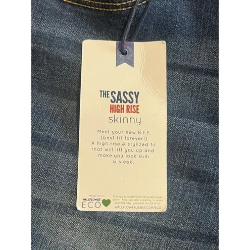 Wallflower Jeans Womens Juniors 1 Flirty Curvy High Rise Skinny Blue $44 MSRP Size undefined