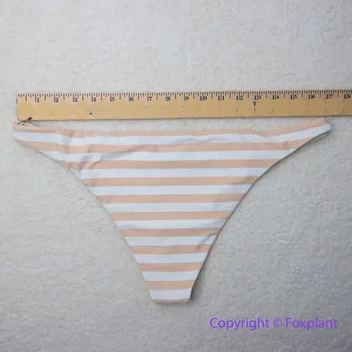 NEW Skin by Same stripe bikini bottom, size XXL White