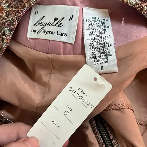 Anthropologie Beguile by Byron Lars Pierced Brocade Dress sz 0 XS Pink