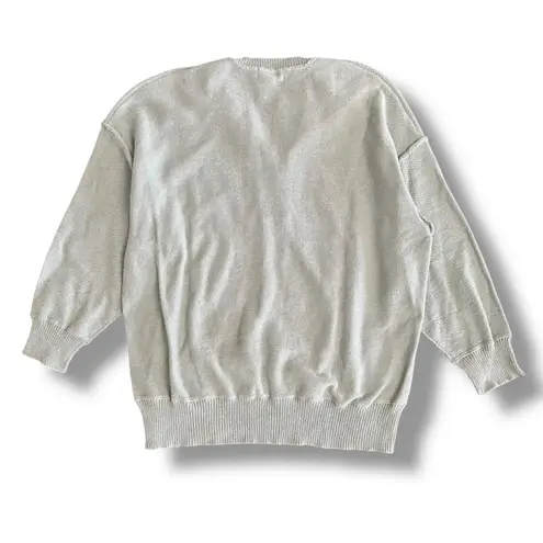 Peach Love California Sage Henley Sweater Womens M Soft Knit Pullover Ribbed Hem