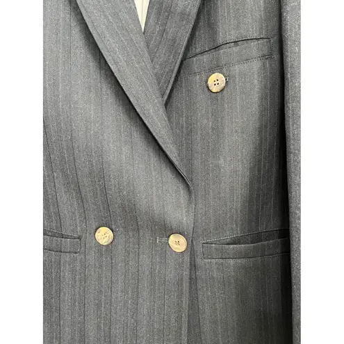 Harvé Benard Vintage harve Benard Pinstripe Wool Skirt Suit Petite Blazer Set Size 8