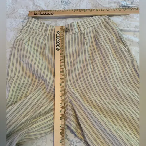 a.n.a  Striped Linen Blend cream color women’s wide leg pants size 10