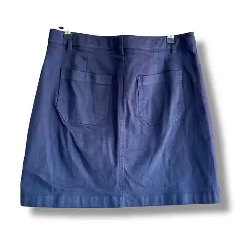 Boden Size 10 Navy Blue Cotton Cargo Mini Skirt Pockets