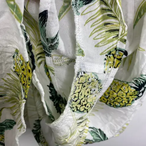 Prómesa Promesa Women Pineapple Romper Size L Resort Tropical Beach Vaca Cotton Blend