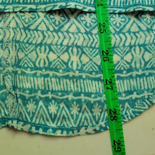 NWT Beachy Tunic Top Women's Coastal Vacation Resort Cruise Geometric Size S White