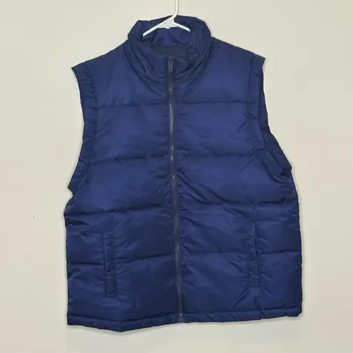 We Wore What Zip Off Sleeve Puffer Navy Jacket Womens Size Extra Small