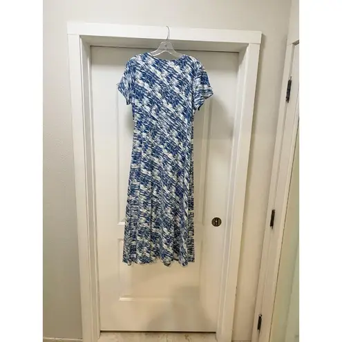 Soft Surroundings Dress Womens Petite Large Abstract Short Sleeve Rayon Flowy