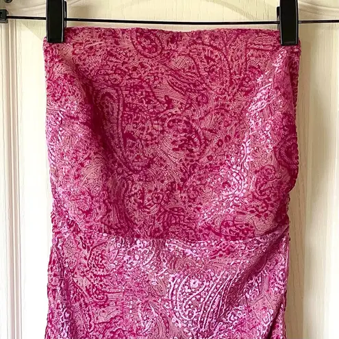 For Love & Lemons  Francesca Maxi Dress Purple Paisley Jacquard XS NWT