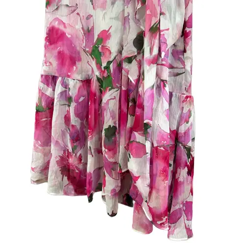 MISA Los Angeles NWT Themis Floral Skirt in Garden Fuchsia