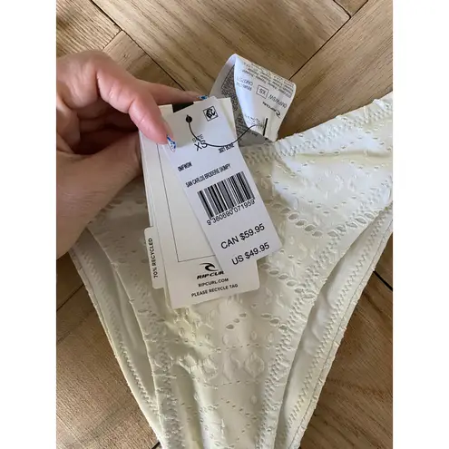 Rip Curl New  Skimpy Coverage Swimsuit Bottom White Lace Size XS - Image 3