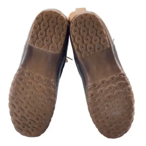 Vintage 1960s L.L. Bean Maine Hunting Duck Boots 8 Tan Leather Rubber Sole USA Brown