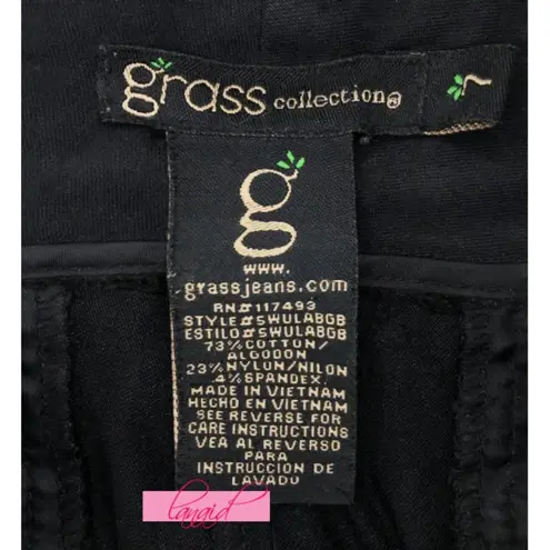 Grass Collection Black Stretch Classic Chino Khaki Cuffed Stretchy Shorts 7 M
