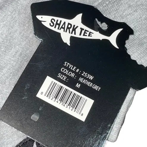 Delray Beach Florida Womens Medium Hoodie Distressed Shark Flower Hoodie Gift Gray