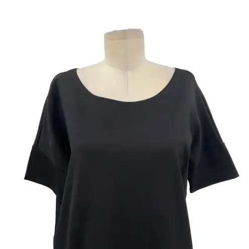 HATCH Black Short Sleeve Scoop Neck Ponte T