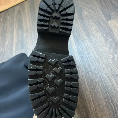 Black Cleia Flatform Neoprene combat boots Size 9