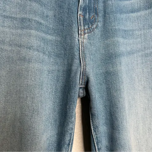 NWT Mother The Ditcher Zip Flood jeans Love On The Beat 24 Blue