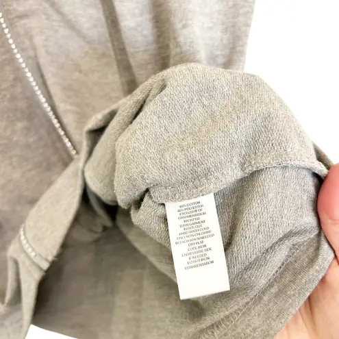 Quacker Factory Gray Gem Zipper Full Zip Sweater Sz M Size M