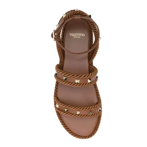 Valentino Garavani Women's Rockstud Espadrille Sandals NEW
