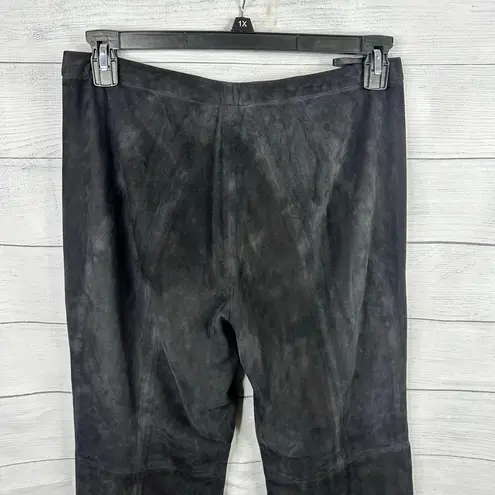 Carlisle Womens size 8 Suede Leather Wide Leg Pants Black Hippie Rocker Western